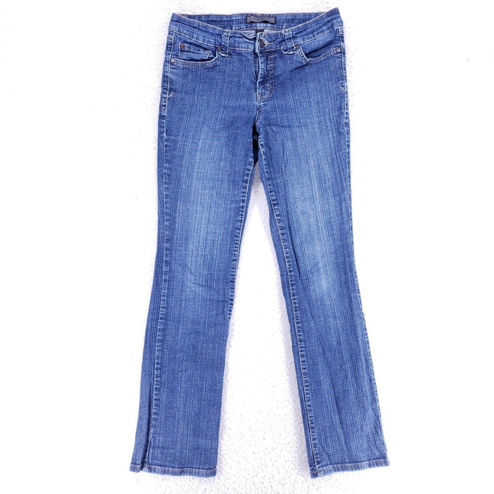 Nine West Jeans Denim Cotton Womens SZ 6 Blue Straight Stretch VTG Mid Rise 90s